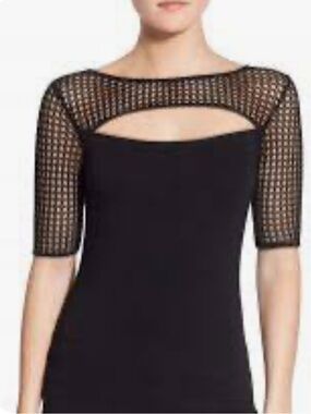 Bailey 44 Black Northern Circuit Mesh Cutout Top Size X-Small